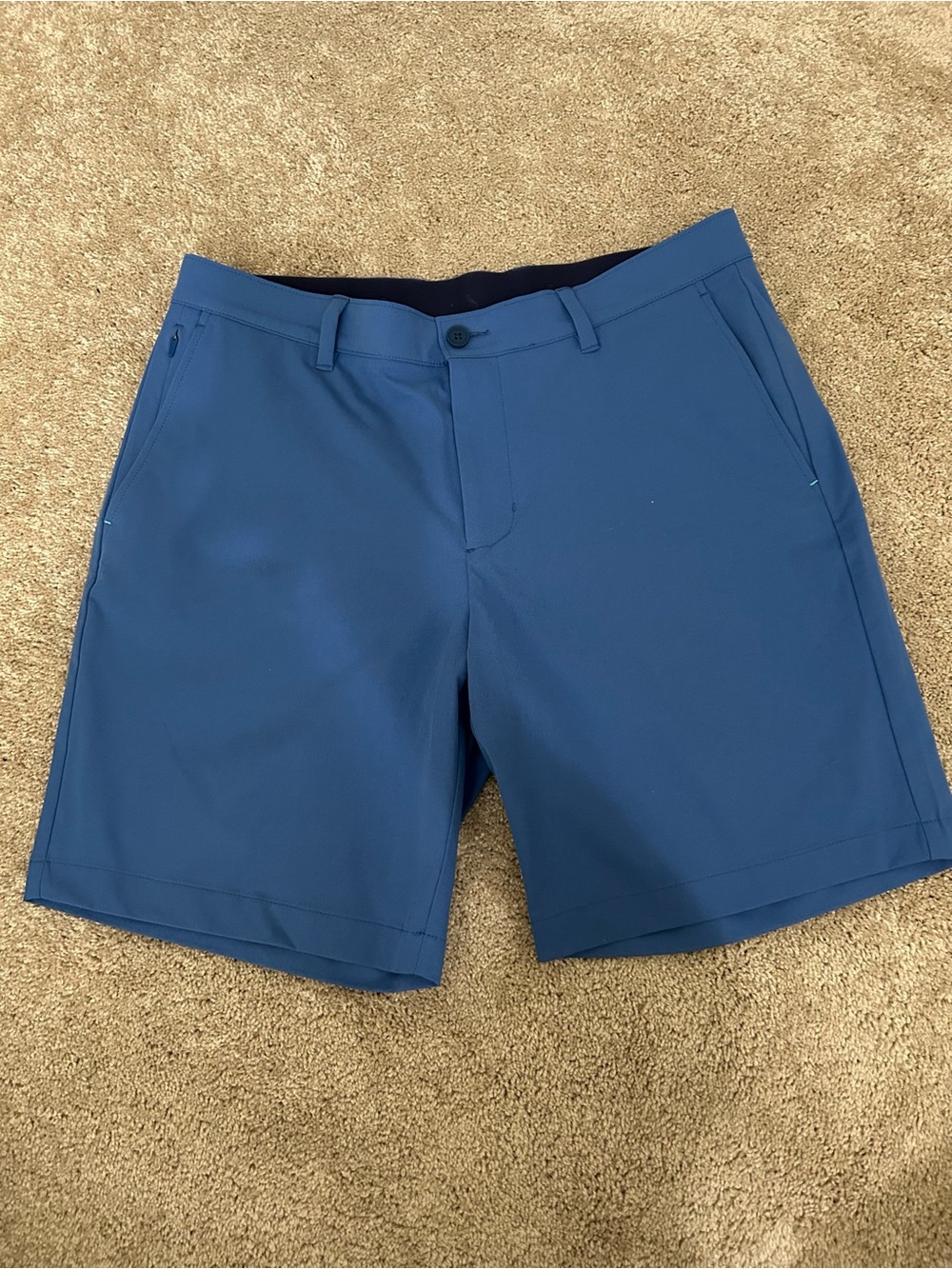 Tommy Bahama Slate Blue Flat-Front Performance Shorts